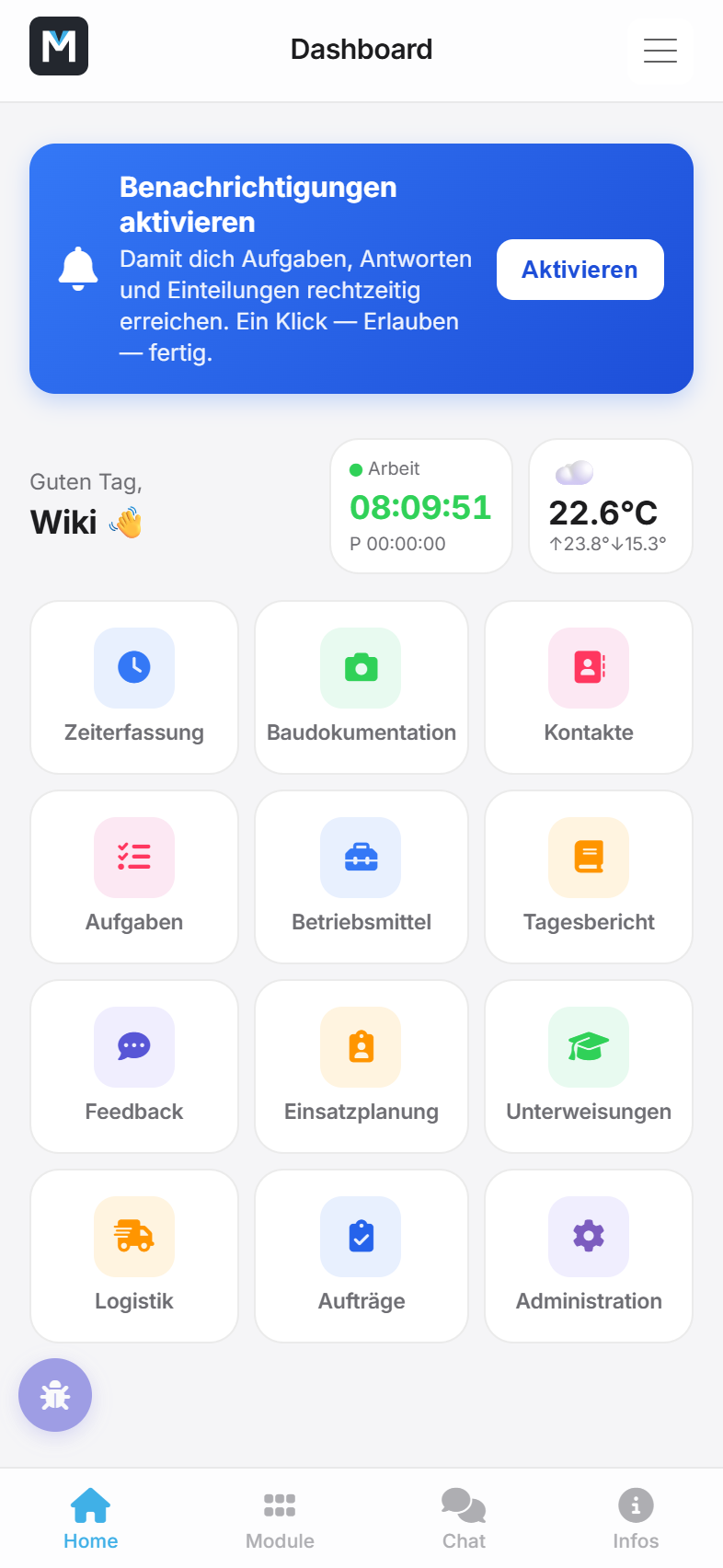 Die Anmeldeseite